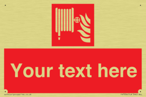 Custom Fire hose reel Sign